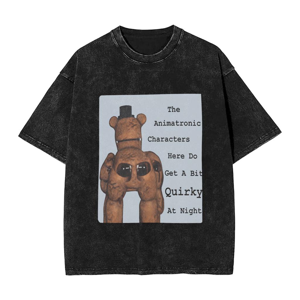 FNAF At Freddys TShirt Beach Awesome T Shirts Cotton Trendy Cool Tee Shirt For Male ShortSleeved Loose Tops