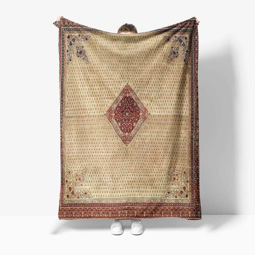 Vintage Persian Style Rug Traditional Area Carpet Decorative Floor Mat Home Decor Cushion Cover 75x90cm
