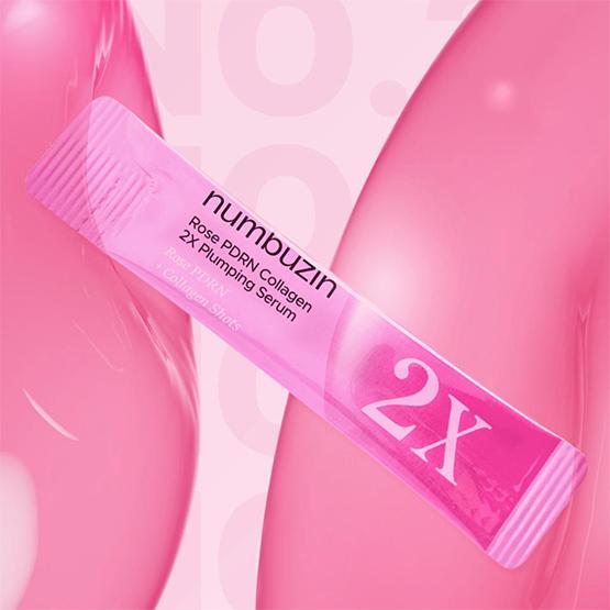 NUMBUZIN Nr. 2 Rose PDRN Kollagen Plumping Serum Duo-sett 1,2 ml*10 stk