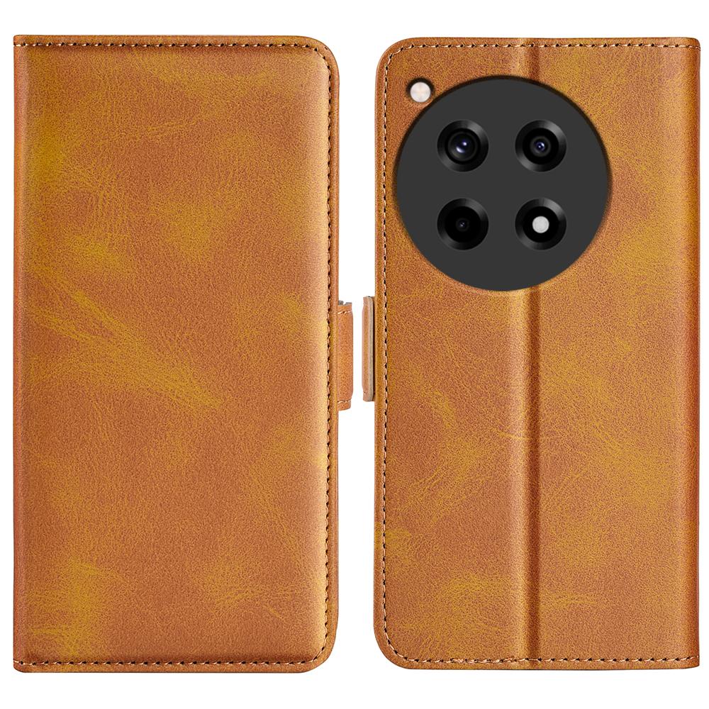 For OnePlus 12R 5G/Ace 3 5G Case Dual Magnetic Clasp Leather Wallet Cover