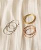 Alleun Silver 925 Layered Silver Thread Ring Knee Friendship