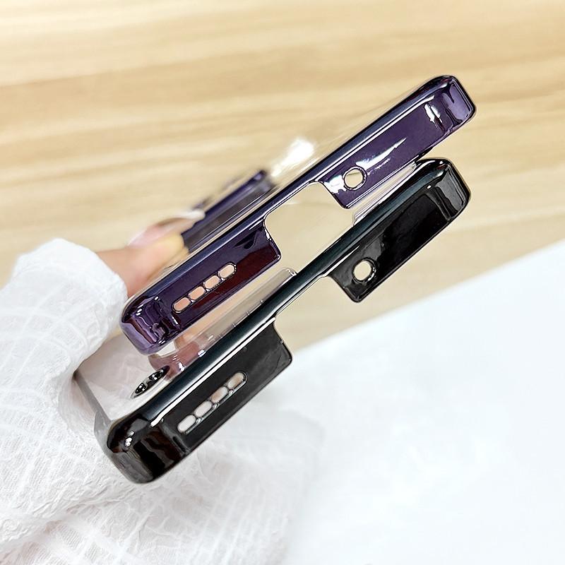 Luxury Plating Frameless Transparent Phone Case For Realme Neo7 GT7 6 5 2 Pro GT Neo 6 5 SE GT Neo 3 2 Shockproof Bumper Hard Back Protector Cover