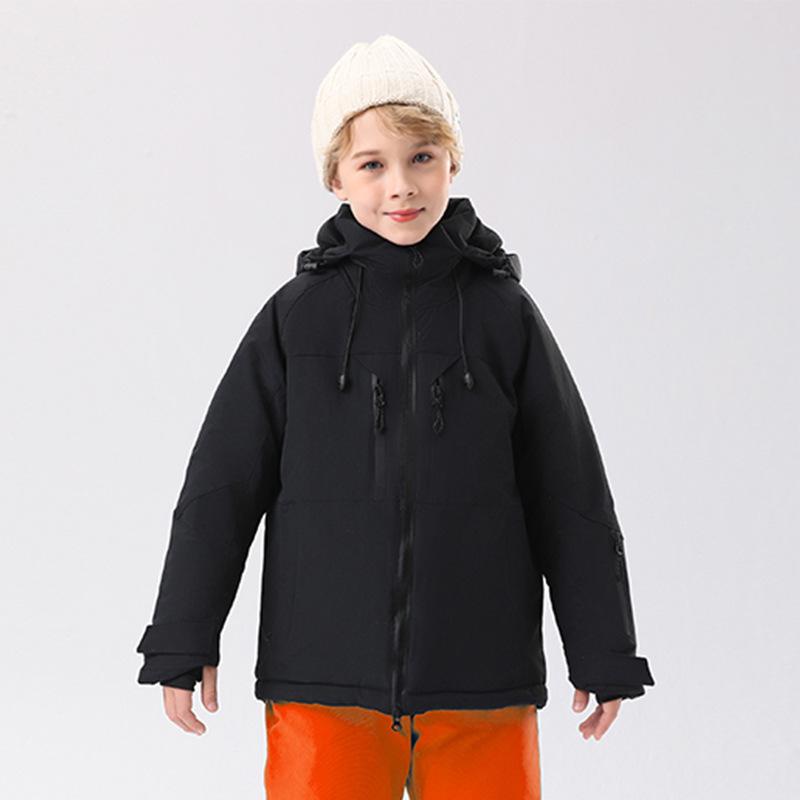 2023 Winter Children's Waterproof Ski Suit - Unisex Hooded, Breathable, and Insulated Jacket