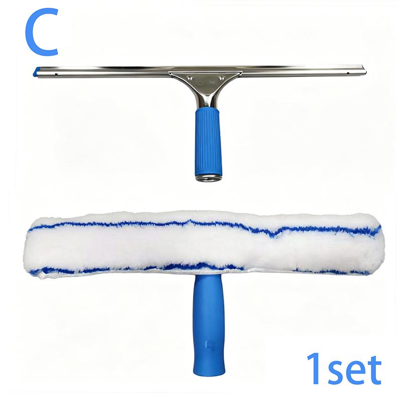 1 Stuk/1 Set 35CM Ruitenreinigingscombinatie Rakel & Microvezel Ruitenwasser Douchewissers Ruitenglas Wisser Reinigingsgereedschap