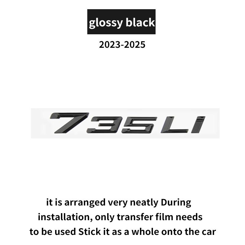 Adatto per BMW Serie 7 G70 G12 730d 730li 740i 750i 735Li 760Li 745e 760i modello 2023, con un logo alfanumerico nero lucido