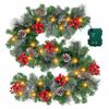 8 Modes LED Christmas Garland Waterproof Artificial Christmas Garland  Front Door Decor
