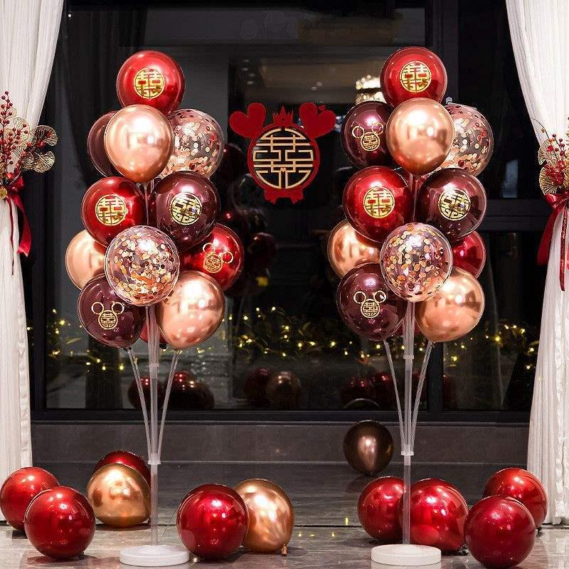 Romantic Wedding Room Balloon Decoration Set for Bedroom and Table