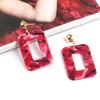 Women Fashion Resin Square Earrings Girl Party Earings Geometric Shape Long Earring