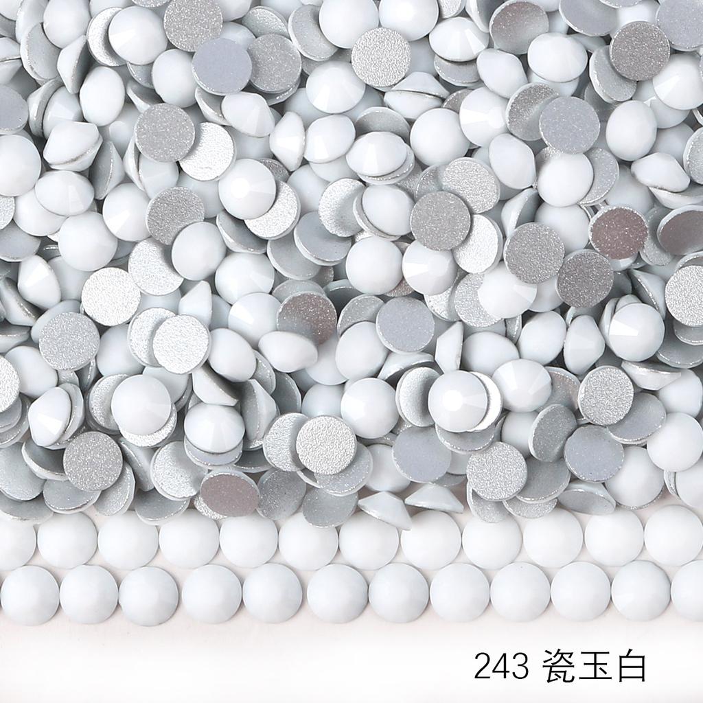 Ss3-Ss30 Strass Ab Colorés Verre Fond Plat Strass Diamant Cristal Coloré Rond Autocollant Manucure Diy Diamant