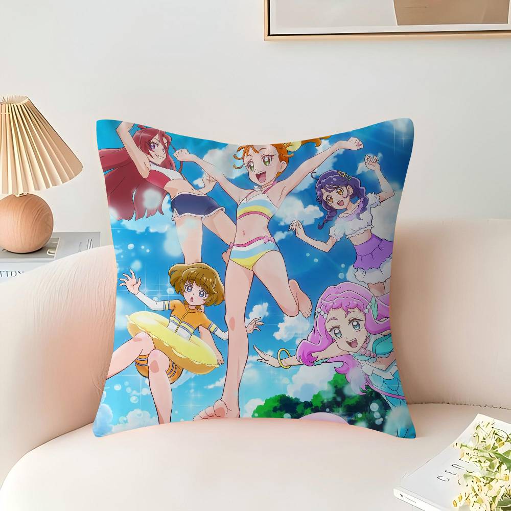 

T-Tropical-Rouge-Pretty Cure Pillowcase toon Gift Cushion Cover Bedroom Home Sofa Chair Seat Decor pillow case 16x16Inch