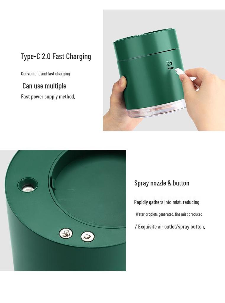 Portable Multi-Function Folding Humidifier Fan with Cold Spray and Oscillation