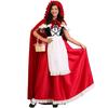 Fesselnder roter Kapuzenumhang für Damen mit elegantem Design für Cosplay-Events