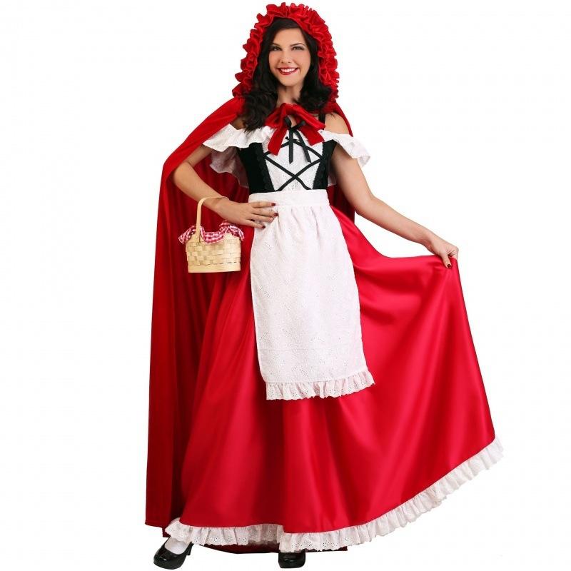 Fesselnder roter Kapuzenumhang für Damen mit elegantem Design für Cosplay-Events
