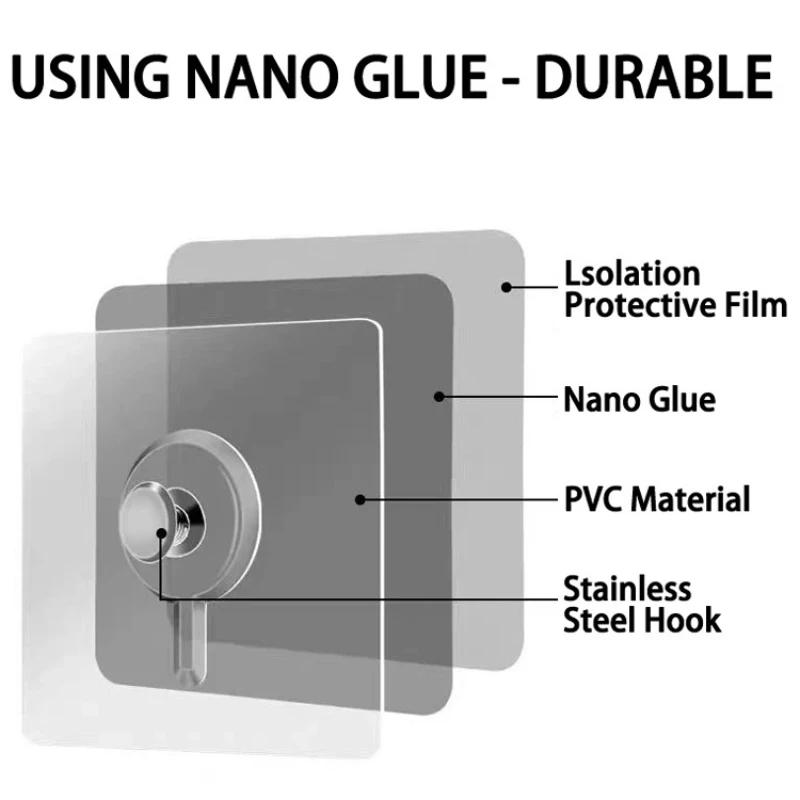 10/20 Pcs Adhesive Wall-Mounted Hooks Poster Photo Frame Clock Hangers Punch Free Screw Hook Kitchen Bathroom Organizer Holders