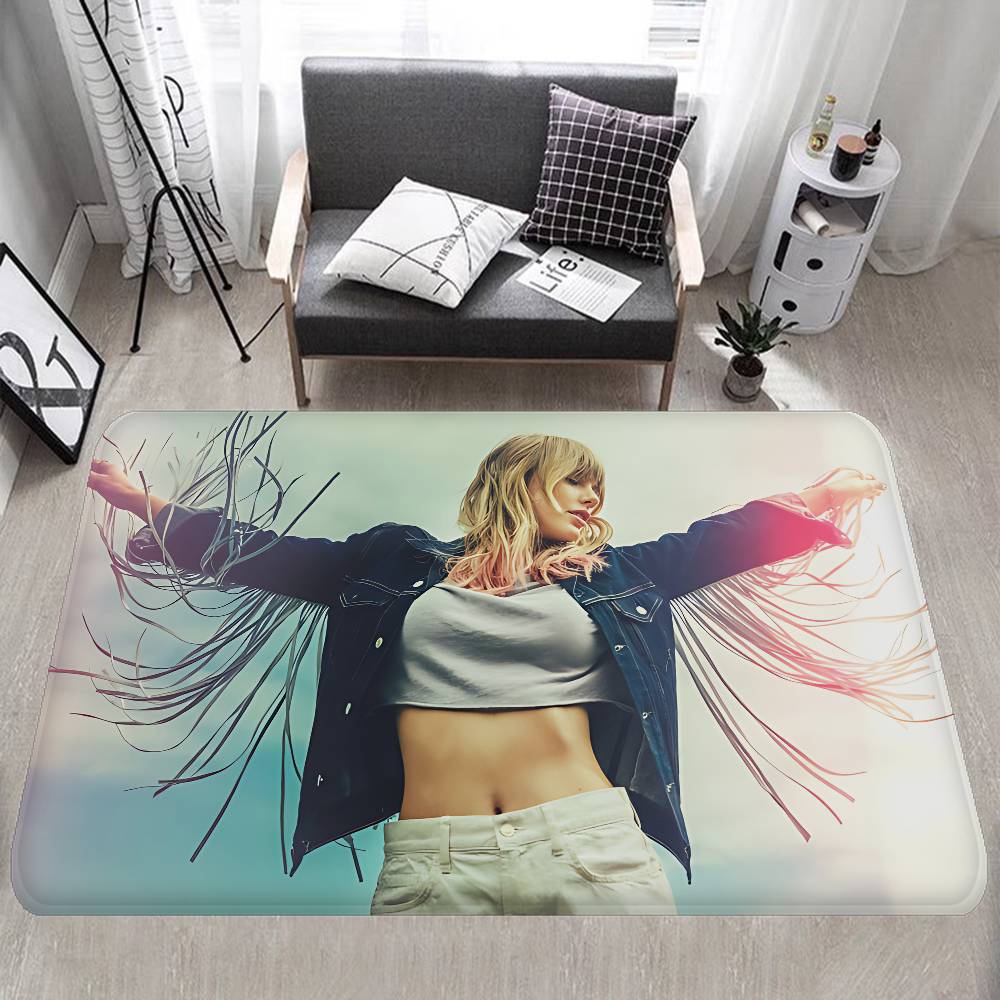 T-Taylor-SwiftS Floor Mat Retro Multiple Choice Living Room Kitchen Rug Non-Slip Modern Home Decor
