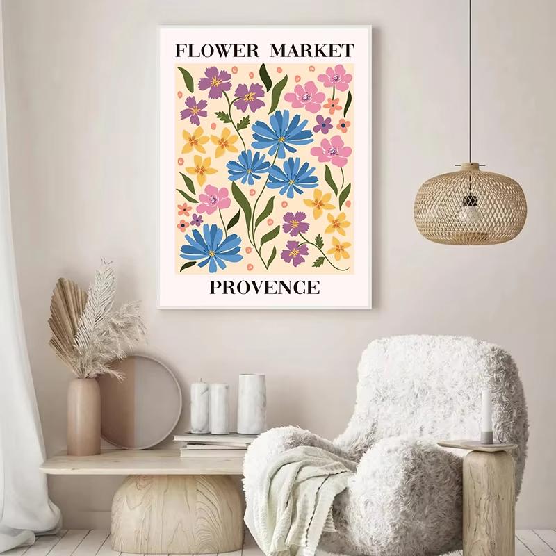 Abstract Flower Market Poster Flowers Matisse Print Market Matisse Floral Exhibition Picture Canvas Painting for Home Decor