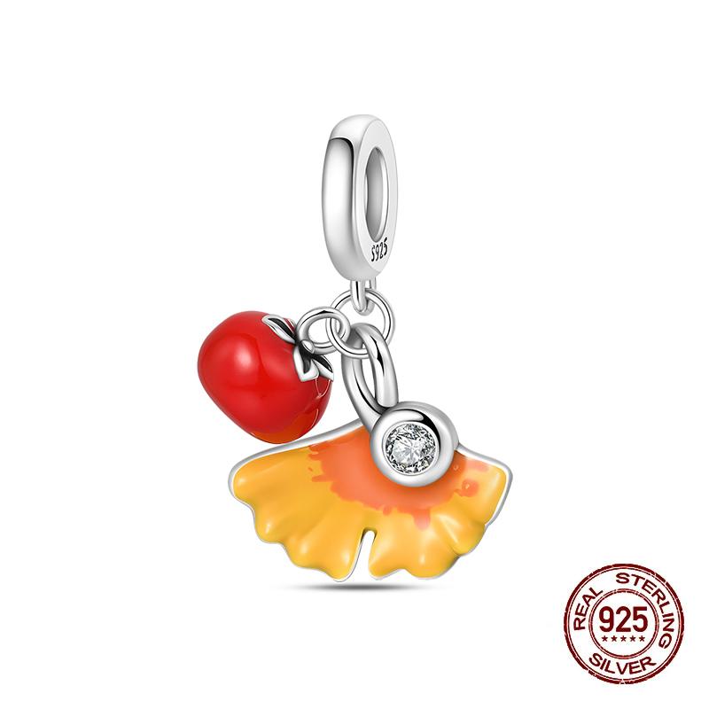 Autumn Charms Copper Brown Squirrel Pumpkin Bees Charms Beads Fit 3Mmoriginal Bracelets Diy Jewelry Warm Gifts