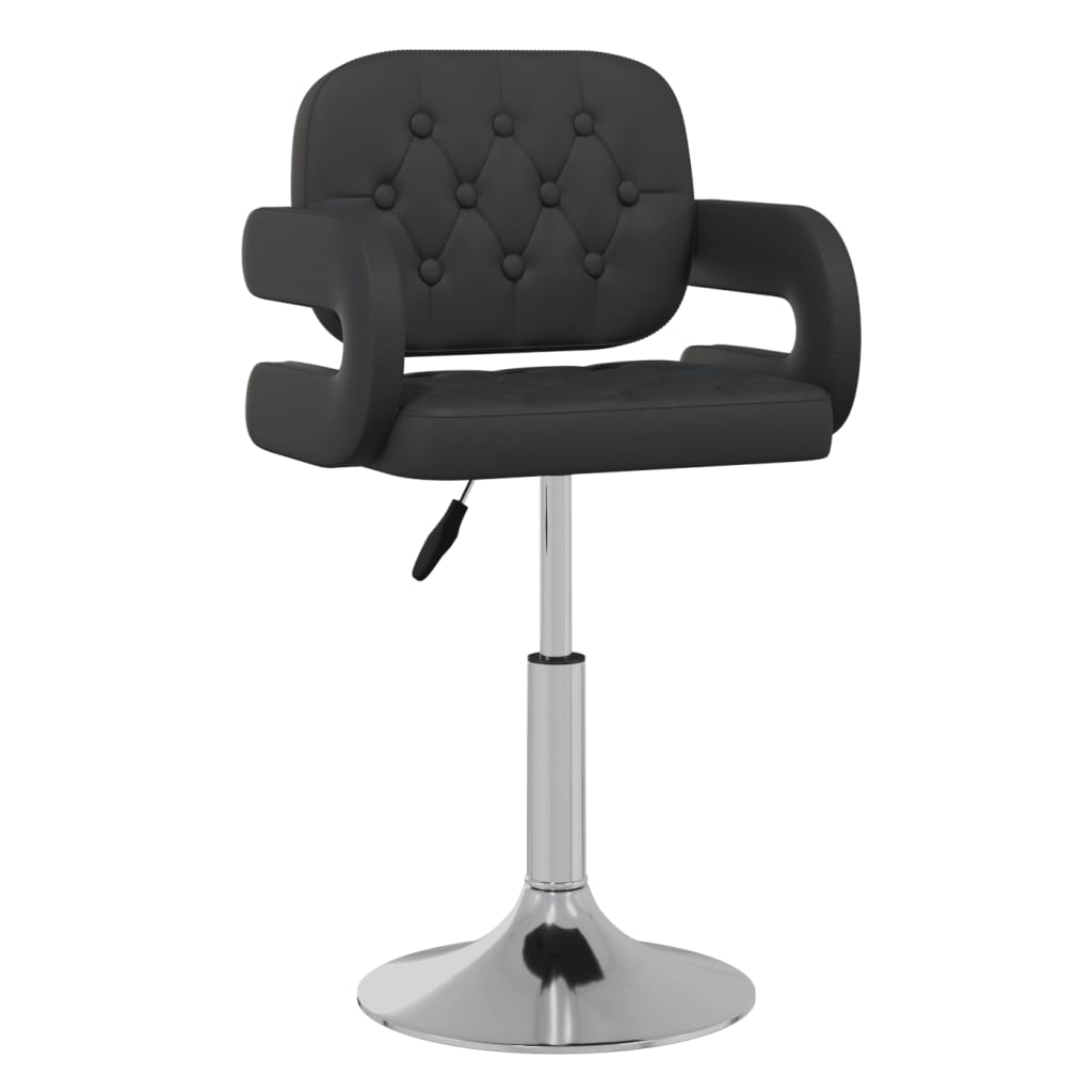 Vidaxl Swivel Dining Chairs, 4 Pcs, Black, Faux Leather