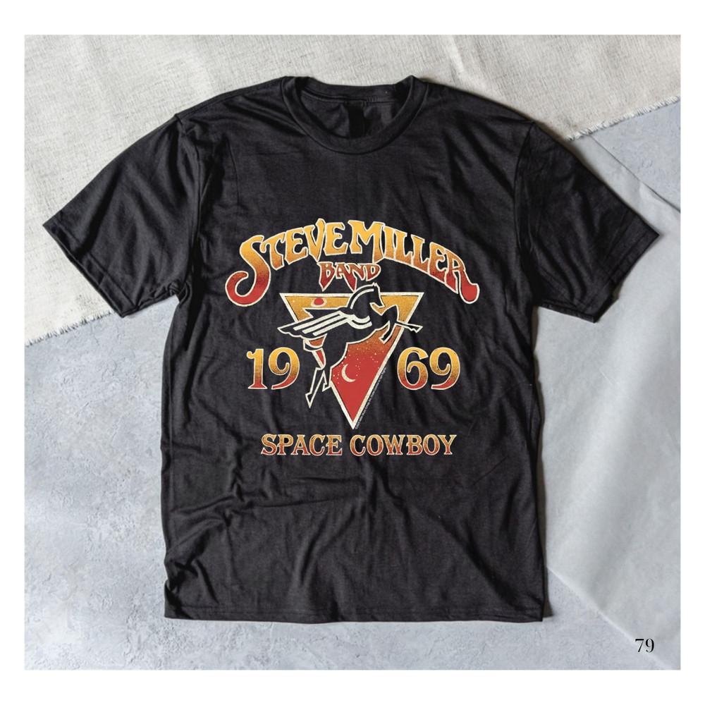

Steve Miller Band Space Cowboy T-Shirt Classic Rock Graphic Tee Unisex S-5XL Unisex T-Shirt L