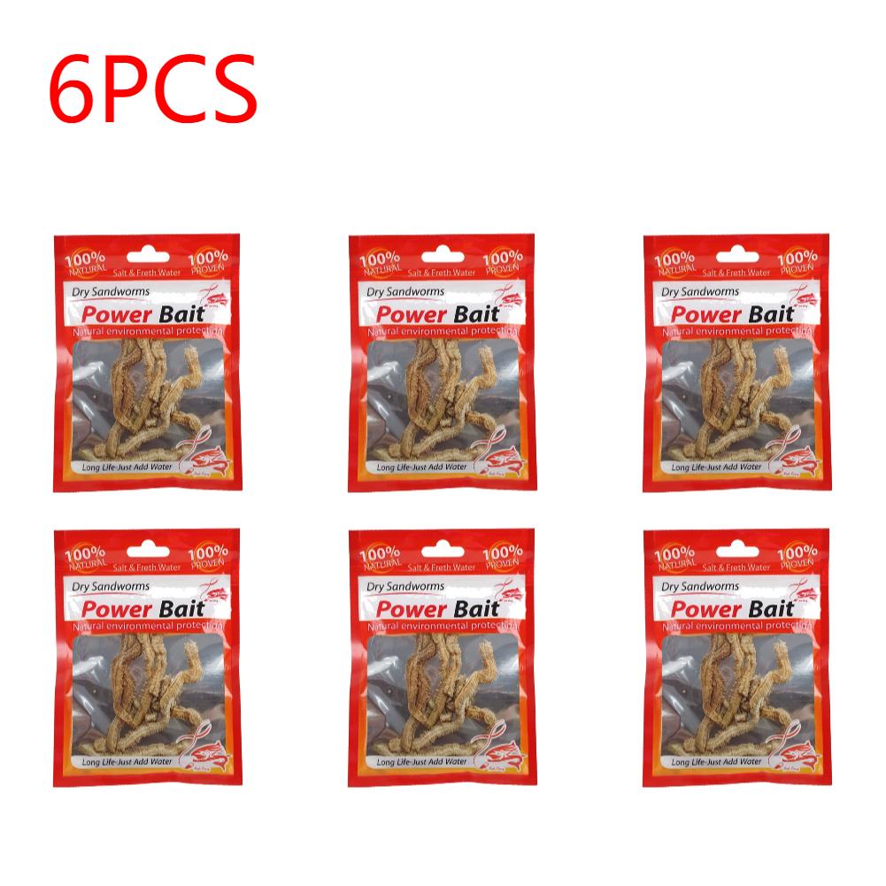 1-10pcs Dry Sandworms Fishing Lures Lifelike Dry Lugworm Sandworms Artificial Sea Worms for Saltwater and Freshwater Fishing