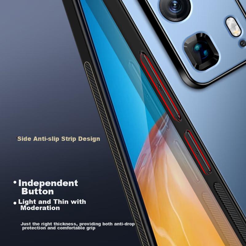 Huawei P40 Pro+ Phone Case, P40 Pro+ Protective Cover, AG Frosted Lens Full Protection Shockproof Soft Case, HUAWEI Simplen, Outer, Graphite Black