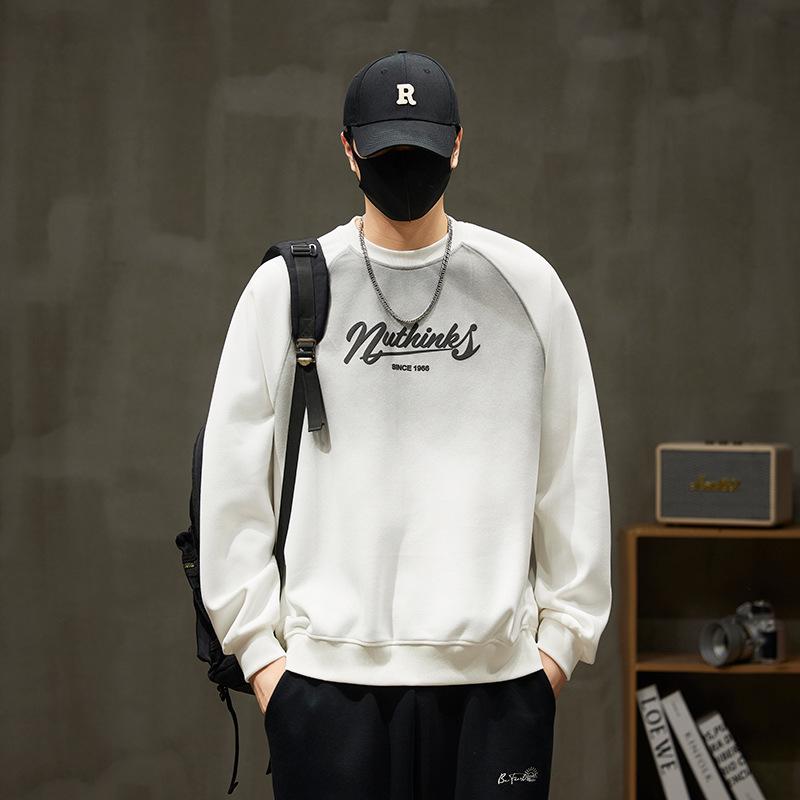 Men s Retro Gradient Hoodie - Trendy Hip Hop Print Loose Pullover for Spring/Autumn 2XL
