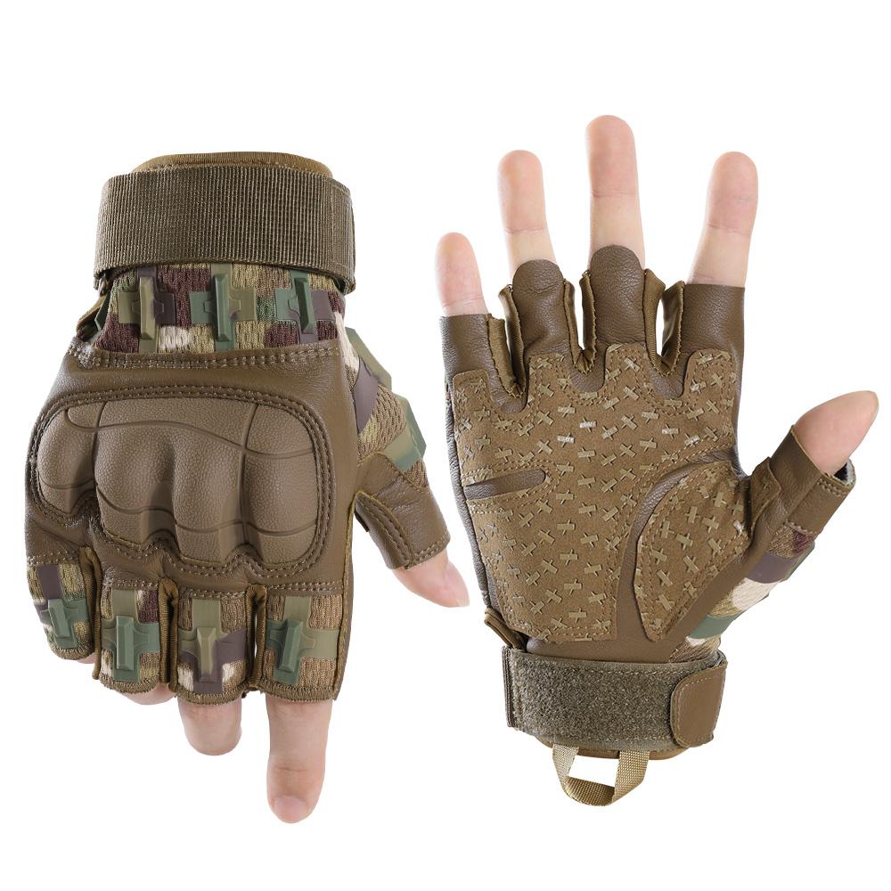 Outdoor Hunting Gloves Fingerless Men Touch Screen Sports Cycling Hiking Camping Shooting Paintball Non-slip Protection Gear Men