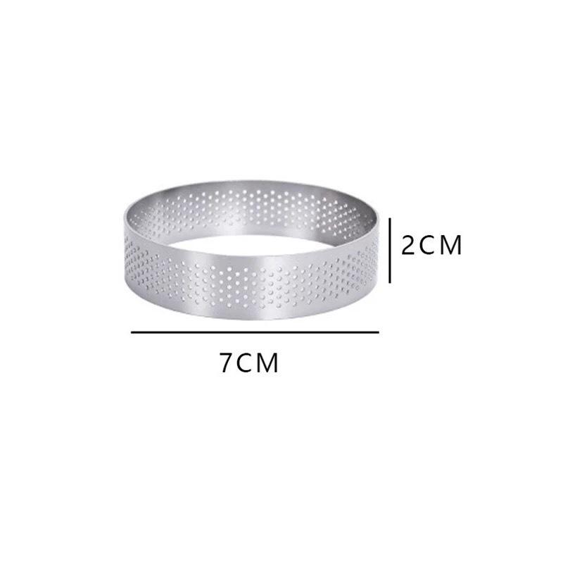 430 Stainless Steel Perforated Tart and Cake Mousse Ring Mold