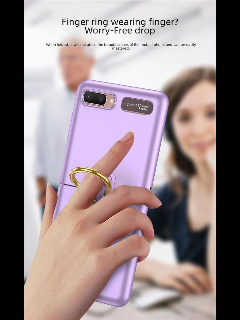 "Slim Läder Magnetiskt Fodral för Samsung Z Flip6/5, Z Flip4/3 - Vikbart, Trådlös Laddning, Fallskydd"