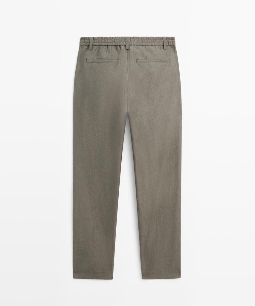 Masimodutti 100% Linen Straight Fit Pants