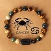 Tiger Eye & Mixed Picture Stone Zodiac Beaded Bracelet