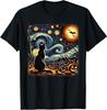 Halloween Van Gogh Starry Night Black Cat Pumpkins Bats Unisex T-Shirt Unisex T-Shirt