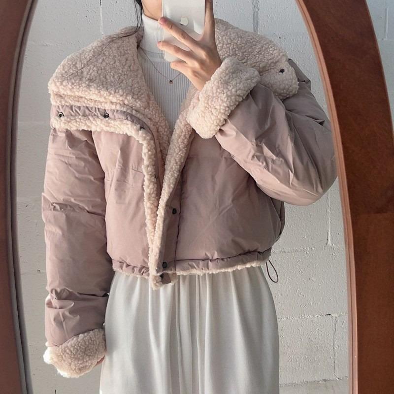 Women Wear Lamb Wool Cotton Jackets On Both Sides, and Small People In Autumn and Winter Are Now Popular with New European Models.