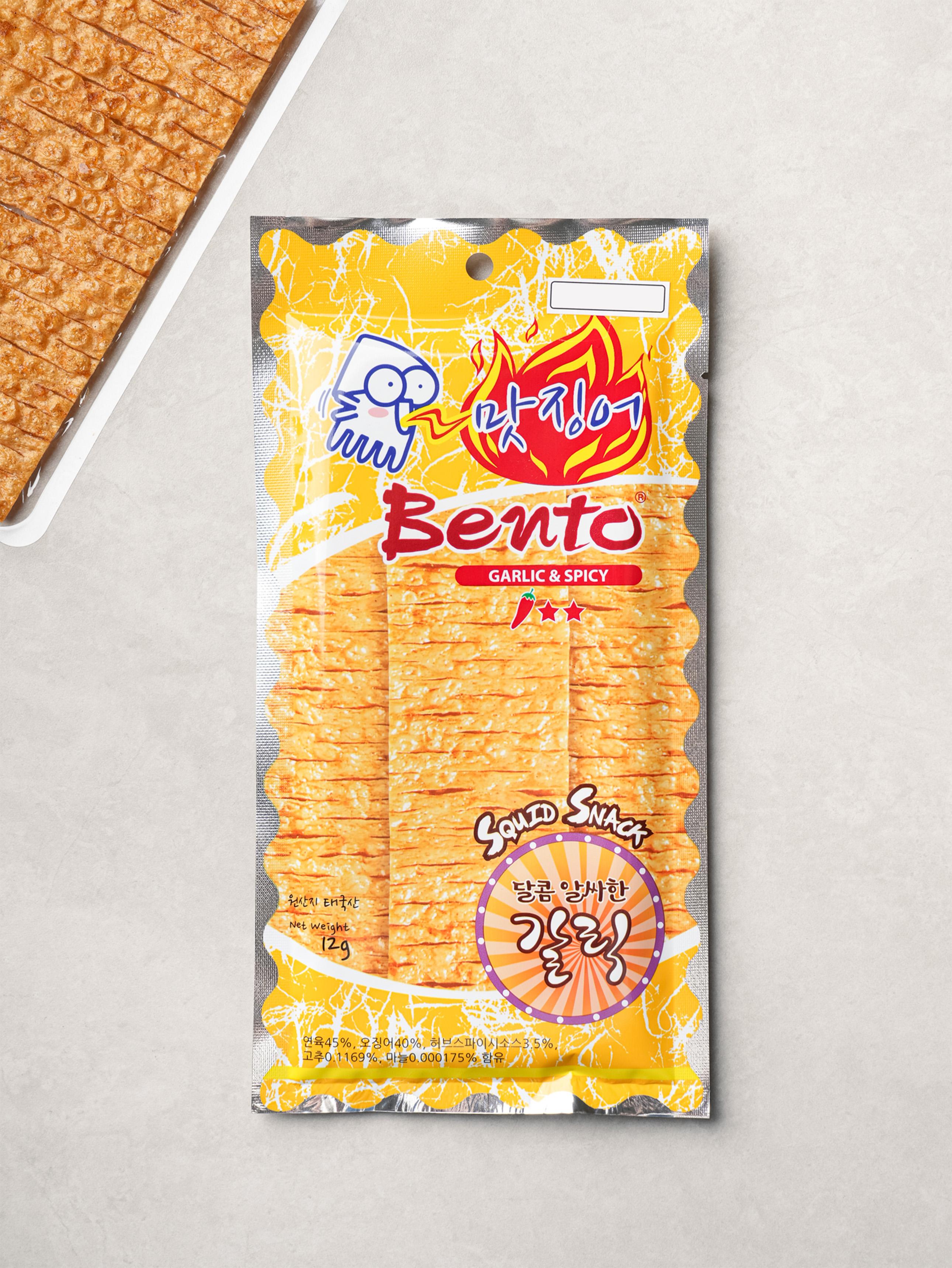 Bento Garlic & Spicy Crispy Fish Snack 12g 1ea
