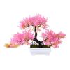 Artificial Threefork Pine Bonsai Potted Plant for Home Decoration Realistic Simulation Green Plant for Indoor Office Desk
