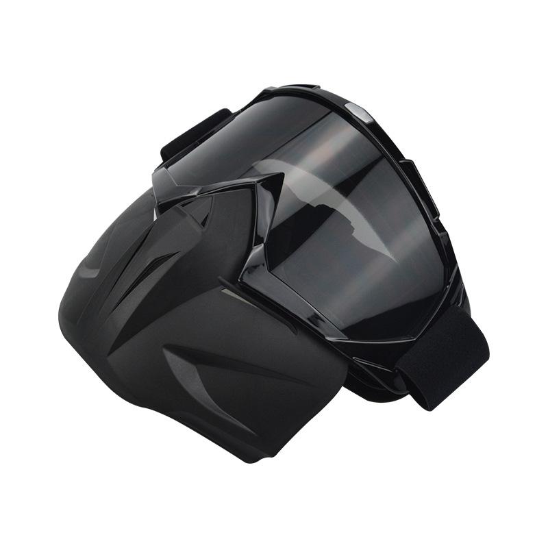 Motorrad-Vollrahmen bunte Schutzbrille, schwarzes Offroad-Outdoor-Sportmodell, Unisex-Schutzbrille mit Gesichtsschutz