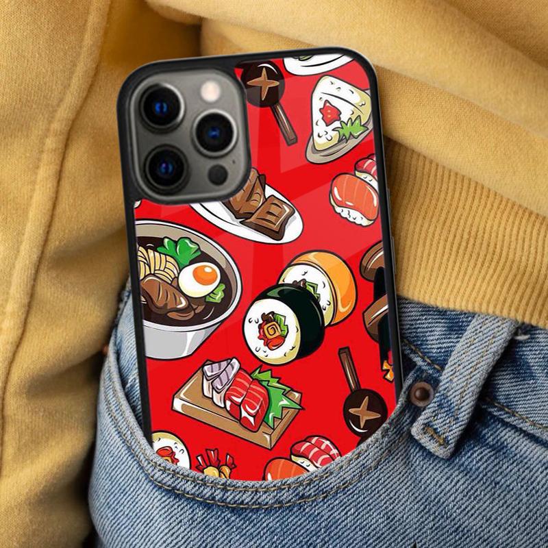 Japanese Food Ramen Soft Phone Case for iPhone 17 Air 16e Pro max 15 Pro 13 14 Plus 11 12 MagSafe Magnetic Coque