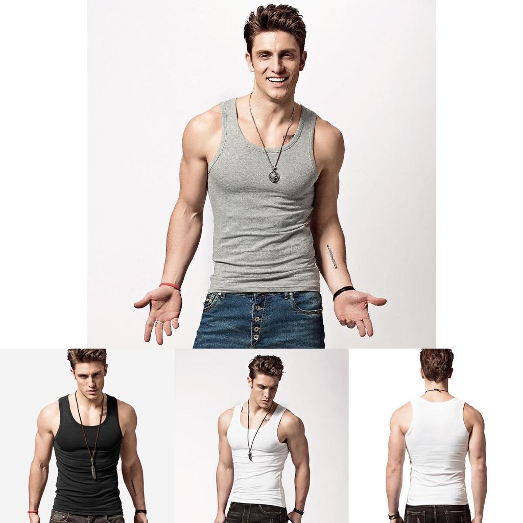 Premium Quality Mens Sleeveless Tank Top Sportwear T-shirts Vest Undershirts