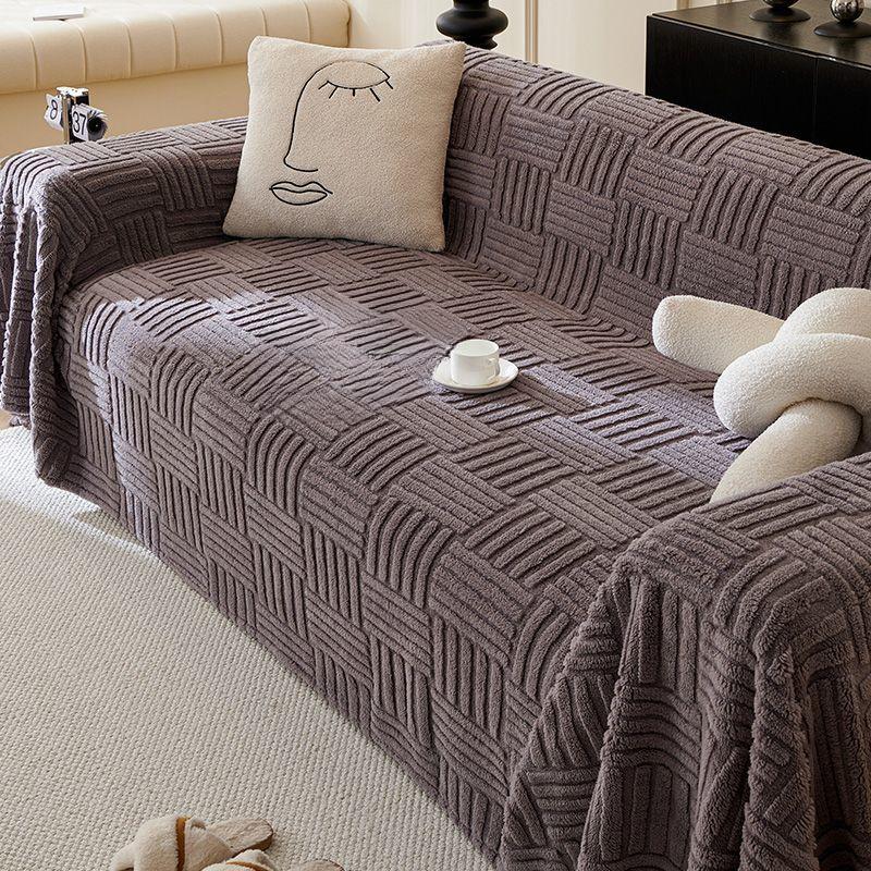 Sofa Full Cover Four Seasons Universal Set New Simple Living Room Fabric Art Plush Thickened Sofa Napkin Dust Cover Cloth