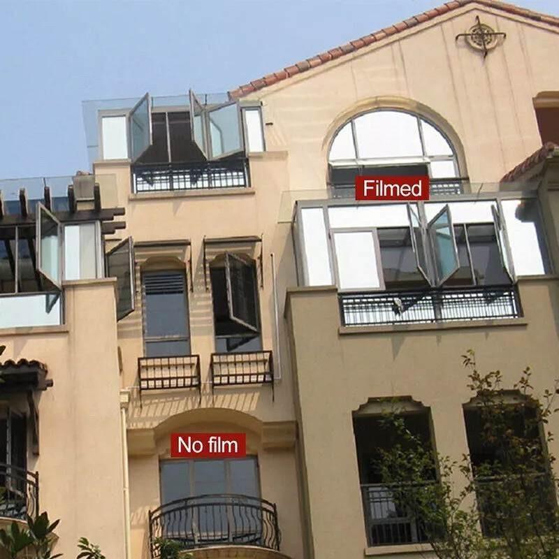 Mirror One Way Window Film Uv Reflective Privacy Tint Foil Home Sticker Glass