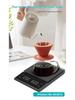Rechargeable Hand Drip Coffee Scale with LED Touch Screen, 3KG Capacity, and Timer for Home and Commercial Use.