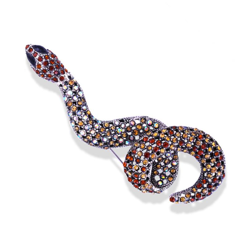 

Брошь-булавка в стиле ретро, коричневая змея, животное, для вечеринки, для женщин, унисекс, красота, кубический цирконий, цветок, для свадеб, вечеринок, броши-булавки, подарки