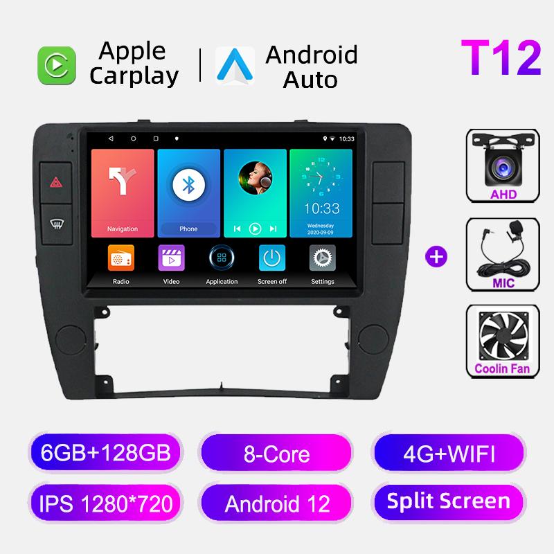 Car Radio For VW Volkswagen Passat B5 2000 - 2005 Carplay Android Auto Stereo Multimedia Player GPS Navigation Autoradio No 2din
