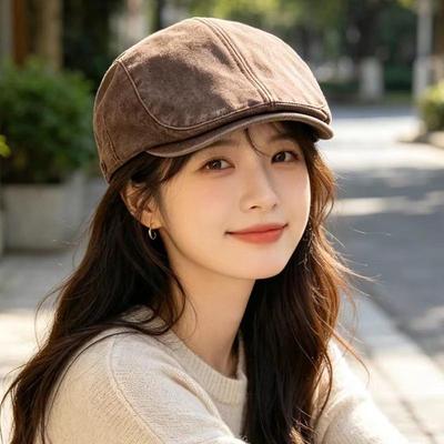 Tooling Style Old Forward Hat Street Versatile and Thin Painter Newsboy Hat Men and Women Can Wear Caps In Autumn and Winter