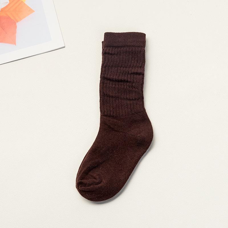 Spring Girls' Cotton Socks - Solid & Candy Colors, Ages 1-8