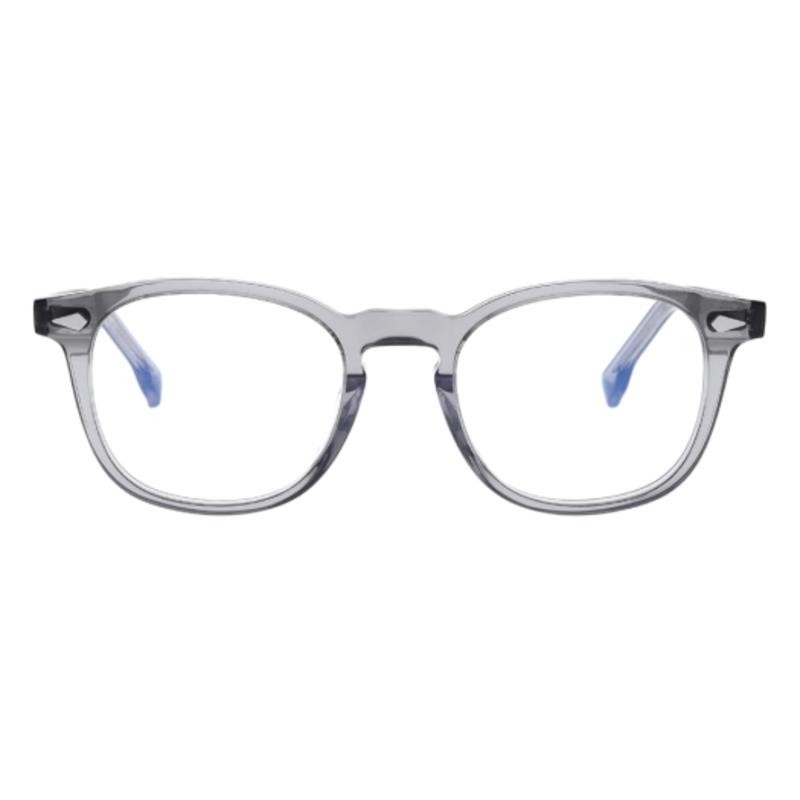 Aloeyewear [ALOXROUNZ] AR7002A C2 Vintage Frame Gray Translucent Horn-Rimmed Glasses
