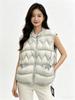 White duck down jacket, vest, women's short high-end sense outer wear vest, vest, fashionable loose warm jacket tide