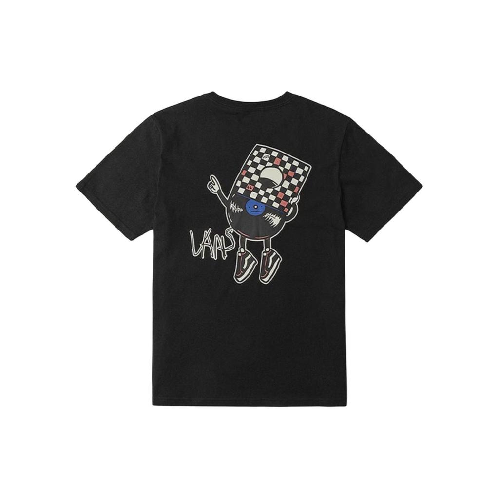 Vans Letter Logo Printed Round Neck Pullover Short Sleeve T-Shirt Unisex T-Shirts Black VN000GPXBLK