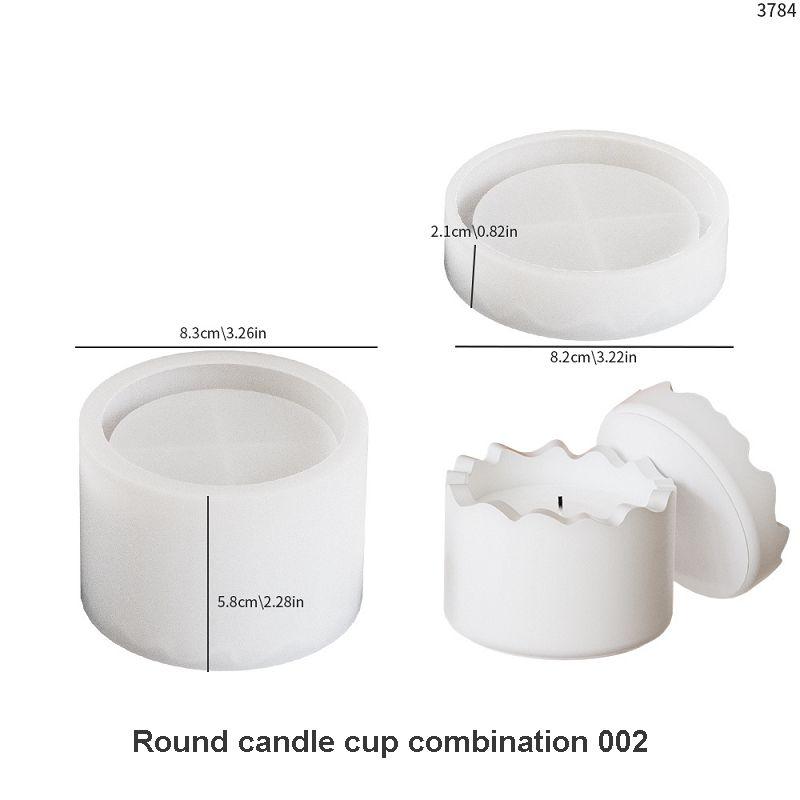 Silicone Cake Molds Resin Square Round Irregular Shape Storage Container Aroma Gypsum Candle Cup Silicone Mold