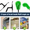 2 In 1 Gutter Cleaning Tools 2.8M Telescopic Gutter Cleaner With 7 Section Pole Reliable Gutter Cleaner Tool For Cleaning Leaves